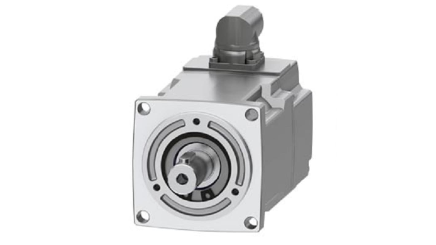 Servomotore Siemens 1FK2103-2AH00-1MA0, sincrono a magnete permanente, 0,28 kW, 1,95 Nm, 4500 giri/min, design compatto.