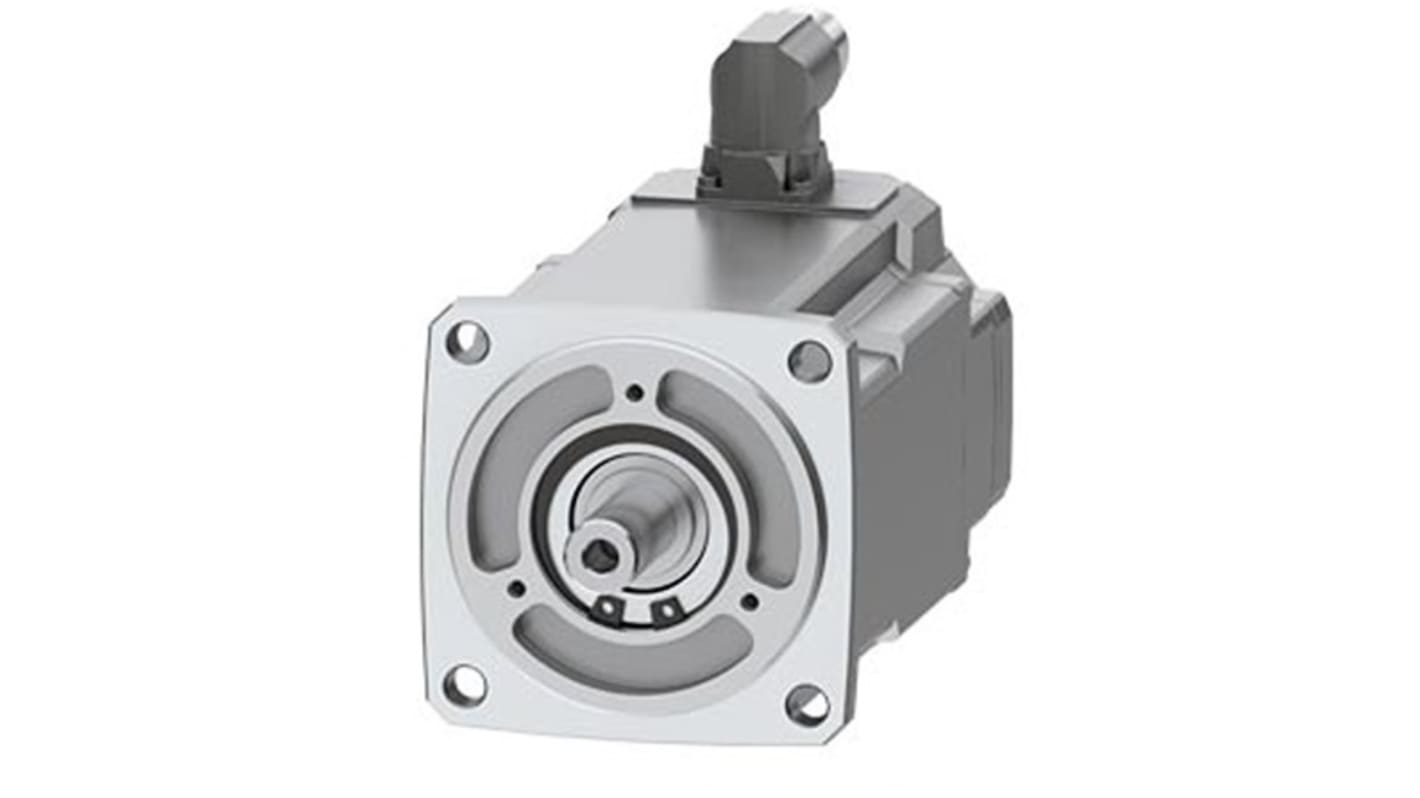 Servomotore Siemens 1FK2104-5AF01-0SA0, sincrono a magnete permanente, potenza 0,75 kW, coppia massima 7,5 Nm, design compatto.