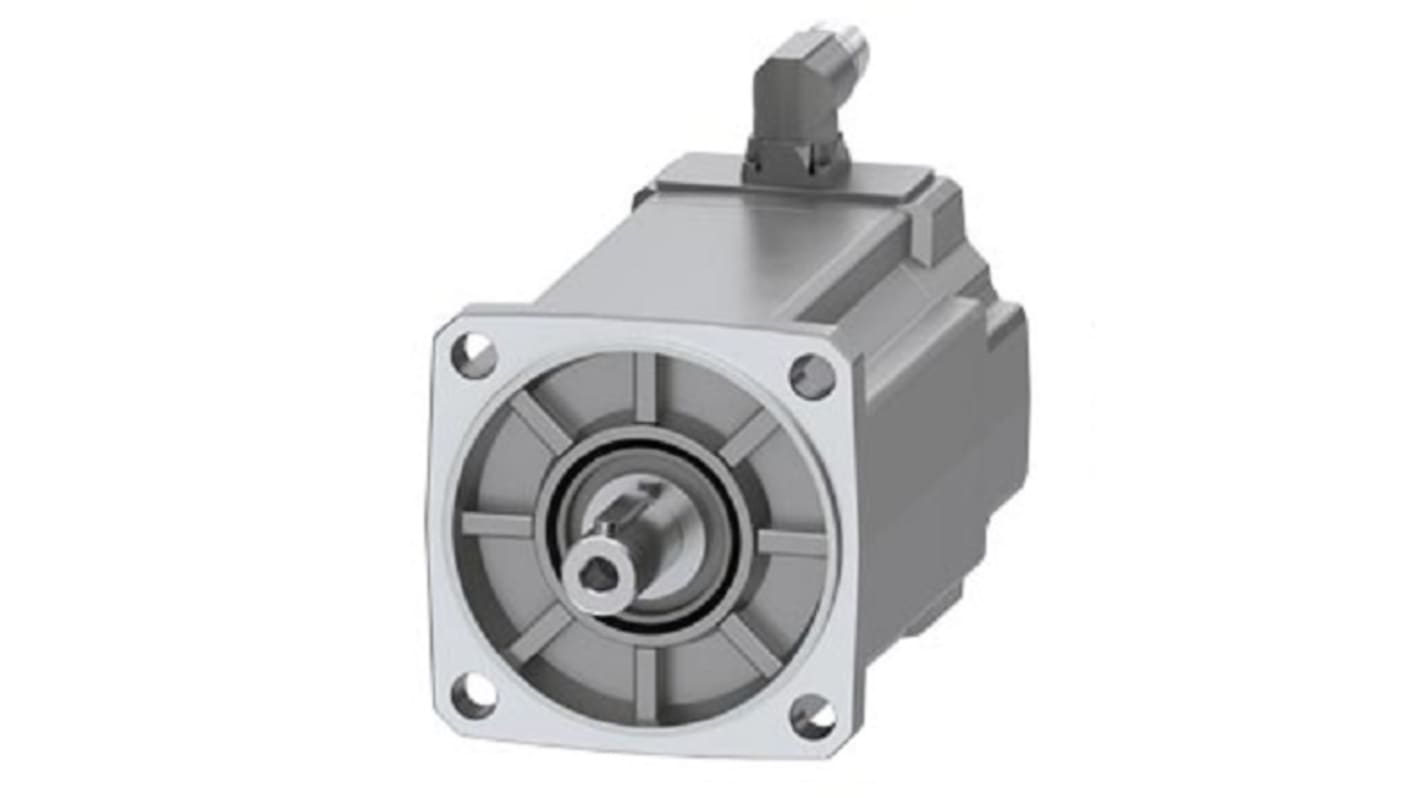Servomotore Siemens 1FK2105-4AF00-1SA0, sincrono a magnete permanente, 1,45 kW, 15 Nm, 3000 giri/min, design compatto.