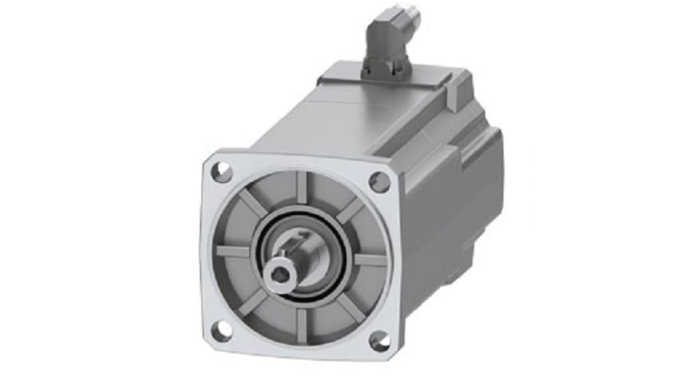 Servomotore Siemens 1FK2105-4AF10-1SA0, sincrono a magnete permanente, 15 Nm, 1,45 kW, 3000 giri/min, diametro asta 19 mm.