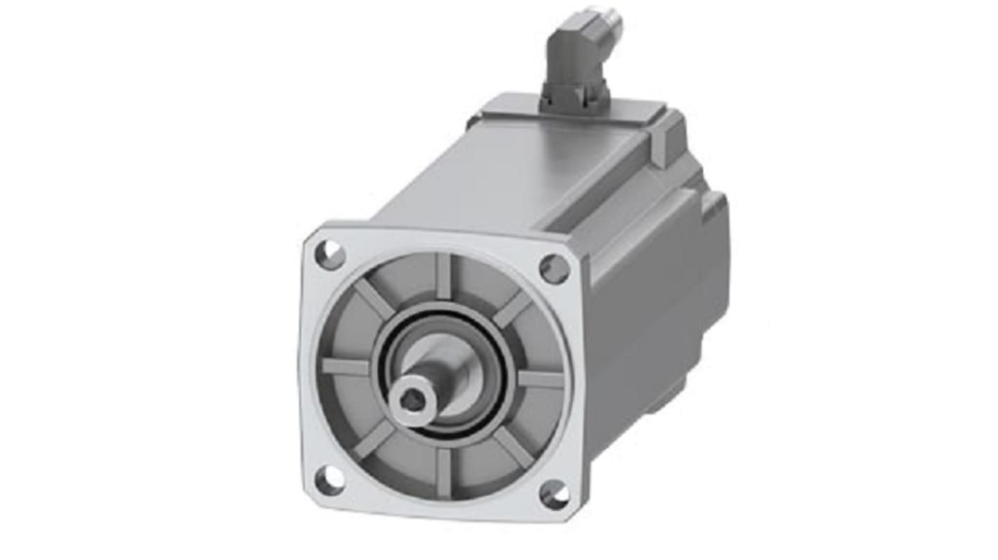 Servomotore Siemens 1FK2105-6AF00-0SA0, sincrono a magnete permanente, 2,1 kW, 24 Nm, 3000 giri/min, diametro asta 19 mm.