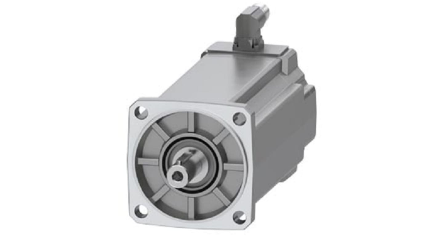 Servomotore Siemens 1FK2105-6AF01-1MA0, sincrono a magnete permanente, 2,1 kW, 24 Nm, 3000 giri/min, diametro asta 19 mm.