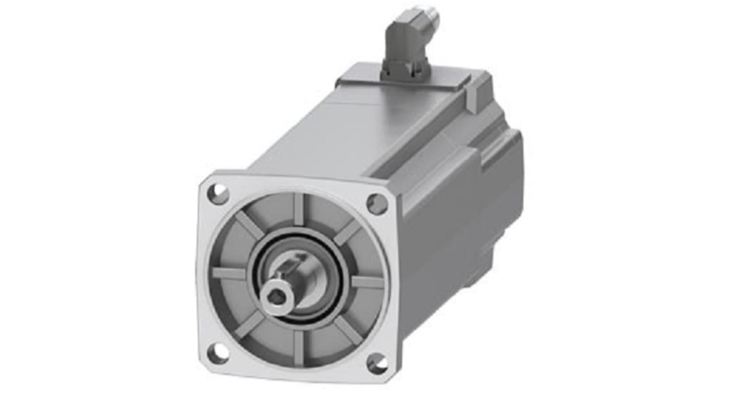 Servomotore Siemens 1FK2105-6AF10-1SA0, sincrono a magnete permanente, 2,1 kW, 24 Nm, 3000 giri/min, diametro asta 19 mm.