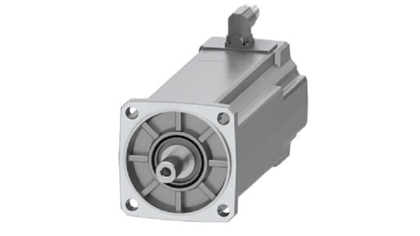 Servomotore Siemens 1FK2105-6AF11-0MA0, sincrono a magnete permanente, 2,1 kW, 24 Nm, 3000 giri/min, diametro asta 19 mm.