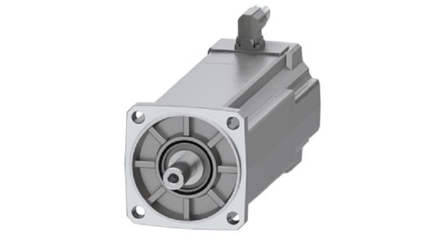 Servomotore Siemens 1FK2105-6AF11-0SA0, sincrono a magnete permanente, 2,1 kW, 24 Nm, 3000 giri/min, diametro asta 19 mm.