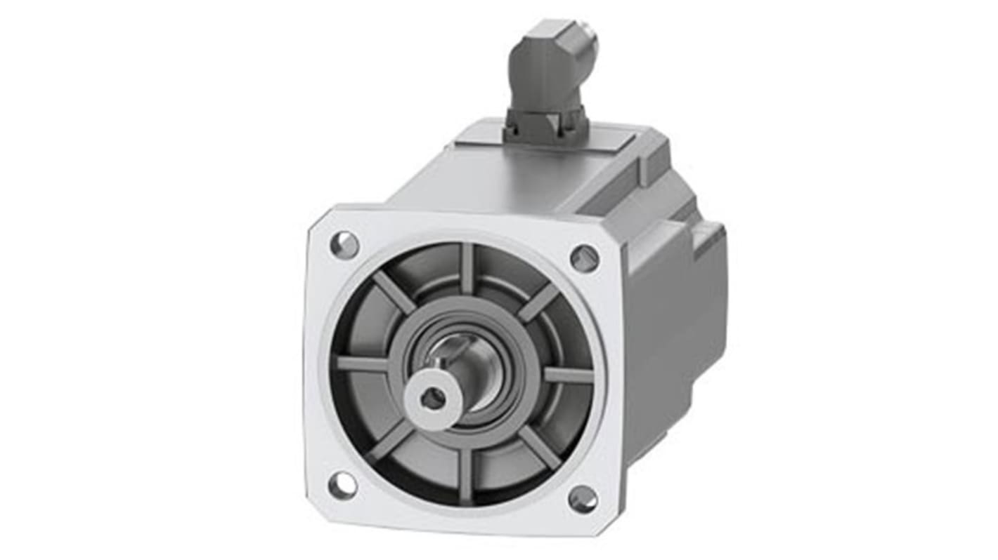 Servomotore Siemens 1FK2106-3AF00-1SA0, sincrono a magnete permanente, 2,3 kW, 3000 giri/min, coppia massima 26 Nm.