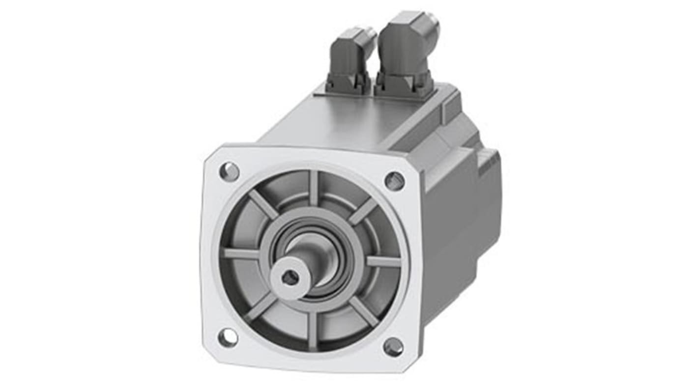 Servomotore Siemens 1FK2106-4AF01-1MA0, sincrono a magnete permanente, 2,7 kW, 33 Nm, 3000 giri/min, diametro asta 24 mm.