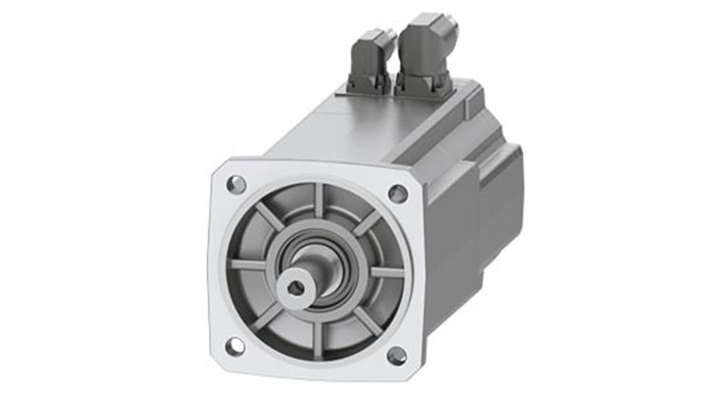 Servomotore Siemens 1FK2106-4AF11-1MA0, sincrono a magnete permanente, 2,7 kW, 33 Nm, 3000 giri/min, diametro asta 24 mm.