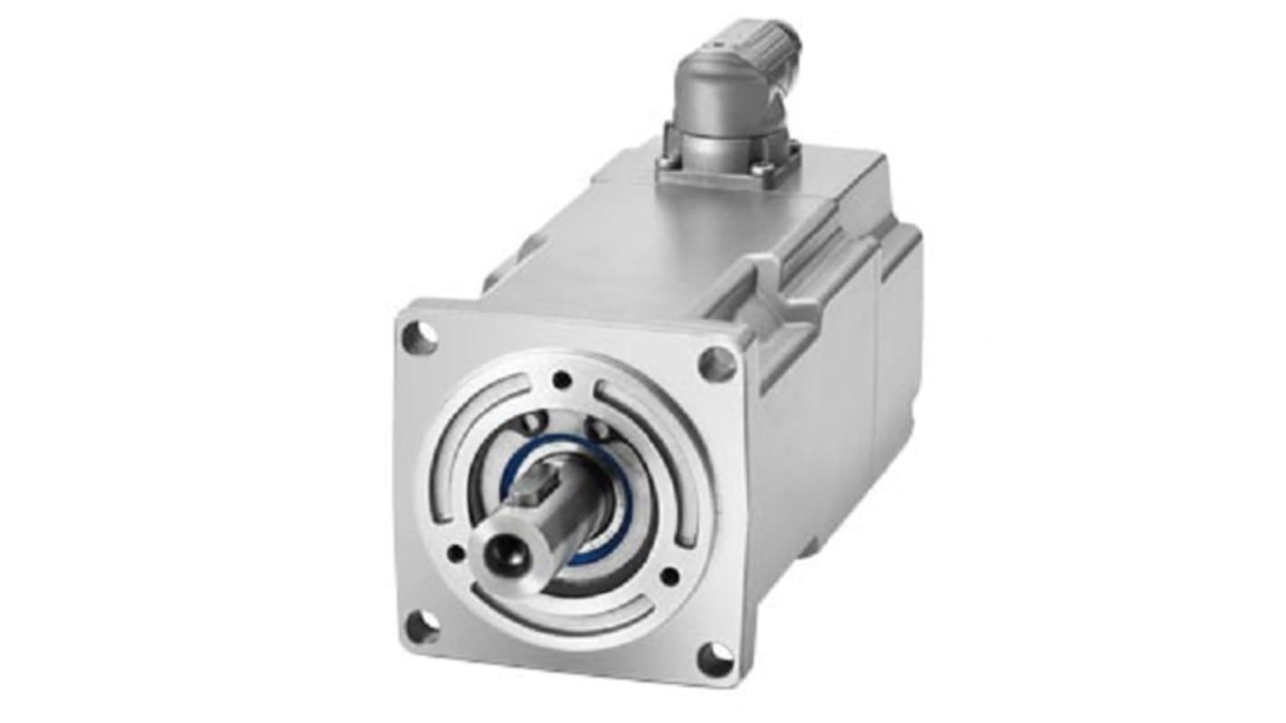 Servomotore Siemens 1FK2203-2AG01-0MA0, sincrono a magnete permanente, 0,2 kW, 1,85 Nm, 3000 giri/min, diametro asta 14 mm.