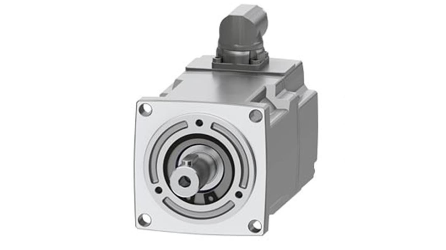 Servomotore Siemens 1FK2203-2AG01-1SA0, motore sincrono compatto, 0,2 kW, 3000 giri/min, coppia massima 1,85 Nm.