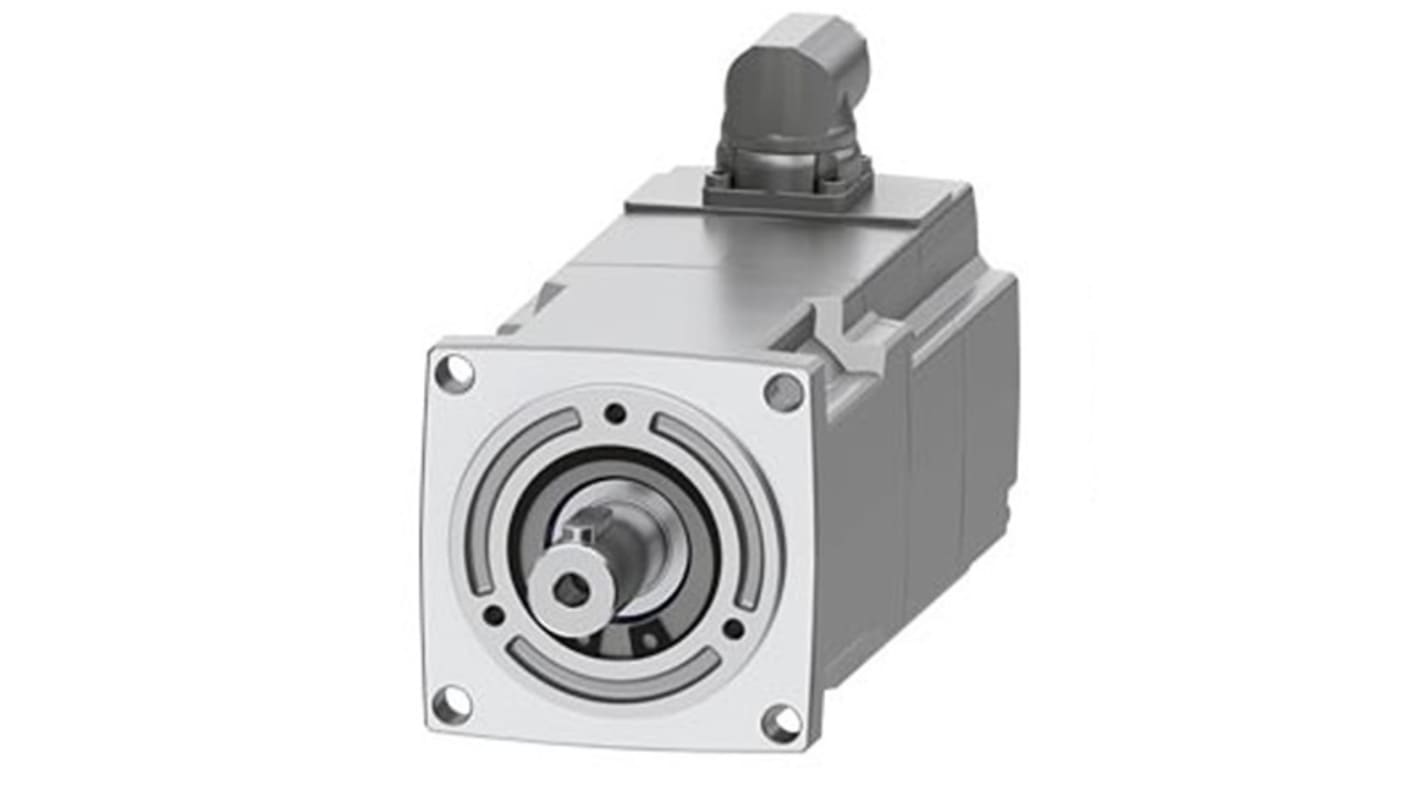 Servomotore Siemens 1FK2203-2AG10-1MA0, sincrono a magnete permanente, 0,2 kW, 1,85 Nm, 3000 giri/min, diametro asta 14 mm.