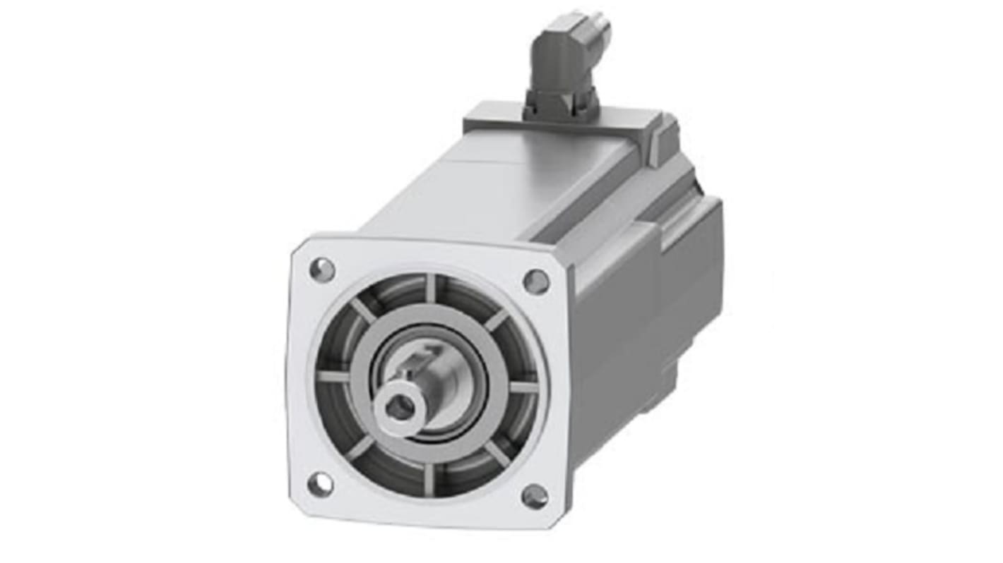 Servomotore Siemens 1FK2205-4AF10-1SA0, sincrono a magnete permanente, 15 Nm, 1,45 kW, 3000 giri/min, diametro asta 19 mm.