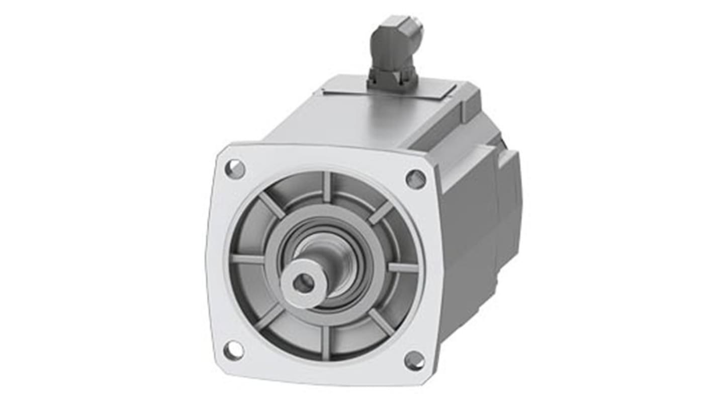 Servomotore Siemens 1FK2208-5AC00-0SA0, sincrono a magnete permanente, 4 kW, 80 Nm, 2000 giri/min, diametro asta 32 mm.
