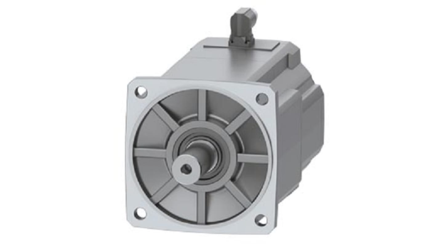 Servomotore Siemens 1FK2210-3AC10-0SA0, sincrono a magnete permanente, 5,5 kW, 90 Nm, 2000 giri/min, diametro asta 38 mm.