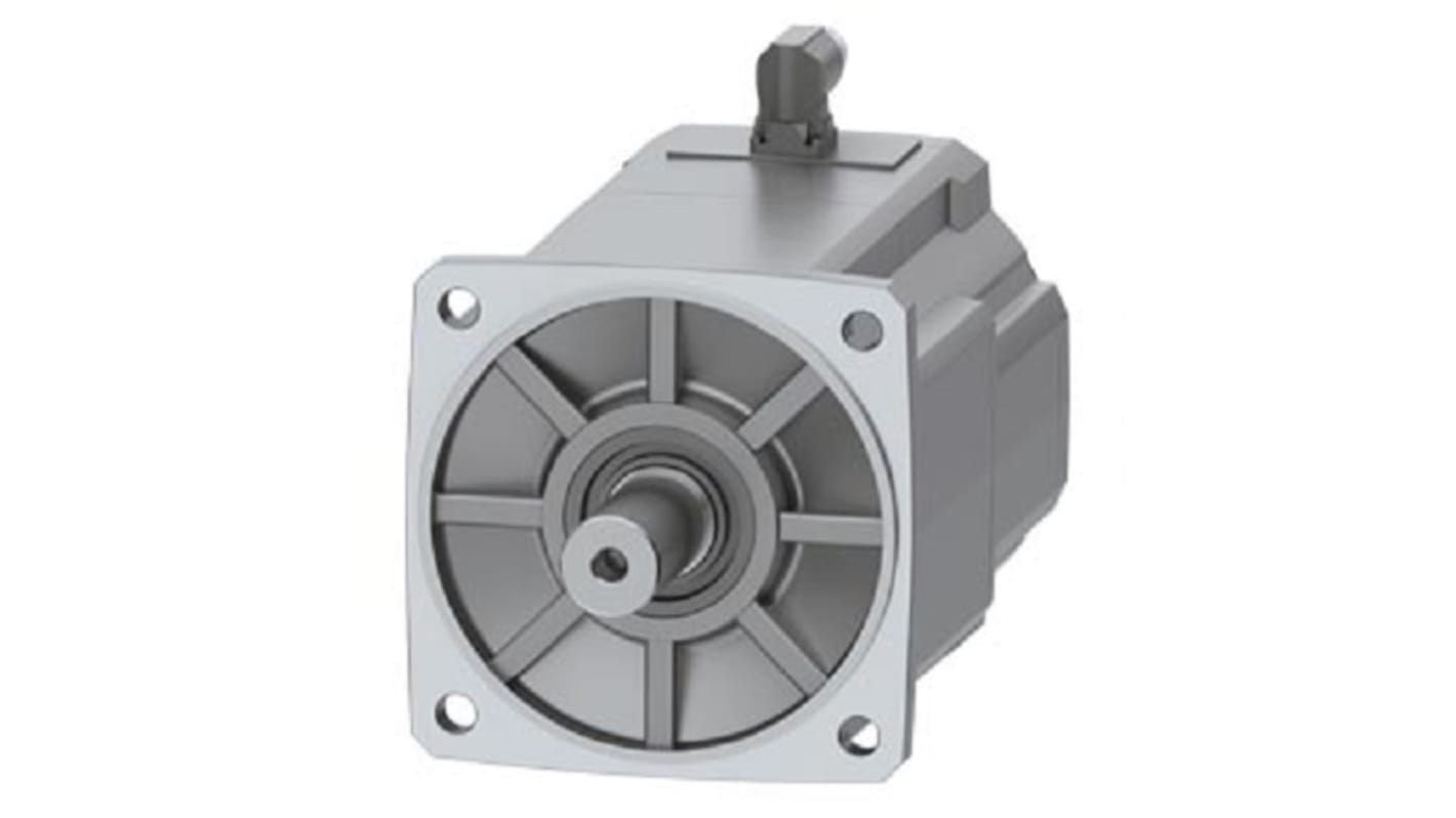 Servomotore Siemens 1FK2210-3AC11-0MA0, sincrono a magnete permanente, 5,5 kW, 90 Nm, 2000 giri/min, diametro asta 38 mm.