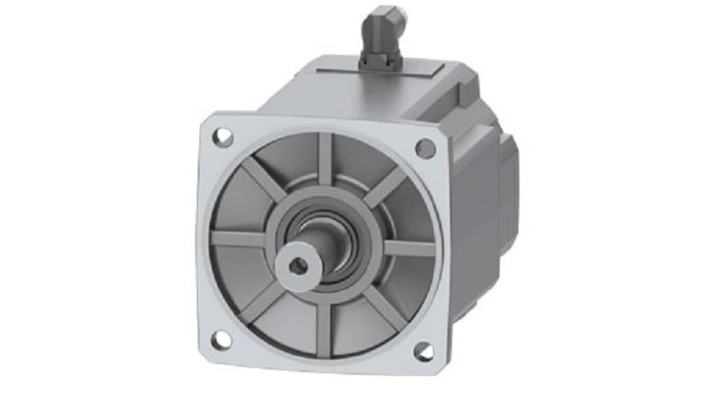 Servomotore Siemens 1FK2210-4AC00-0SA0, motore sincrono a magnete permanente, 6,4 kW, 120 Nm, 2000 giri/min, diametro asta 38 mm.