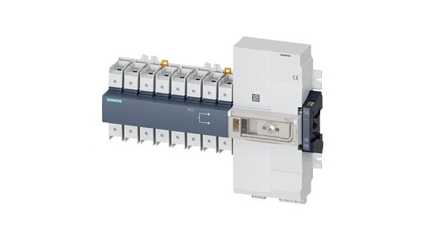 Contatto ausiliario sezionatore Siemens 3KC3432-2AA22-0AA3, con meccanismo motorizzato e configurazione 3 CO.