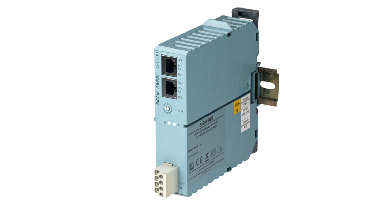 Modulo Ethernet Siemens 6MF2853-2AA00 per I/O remoti, montaggio su guida, alimentazione 110-220 V dc, protezione IP40.