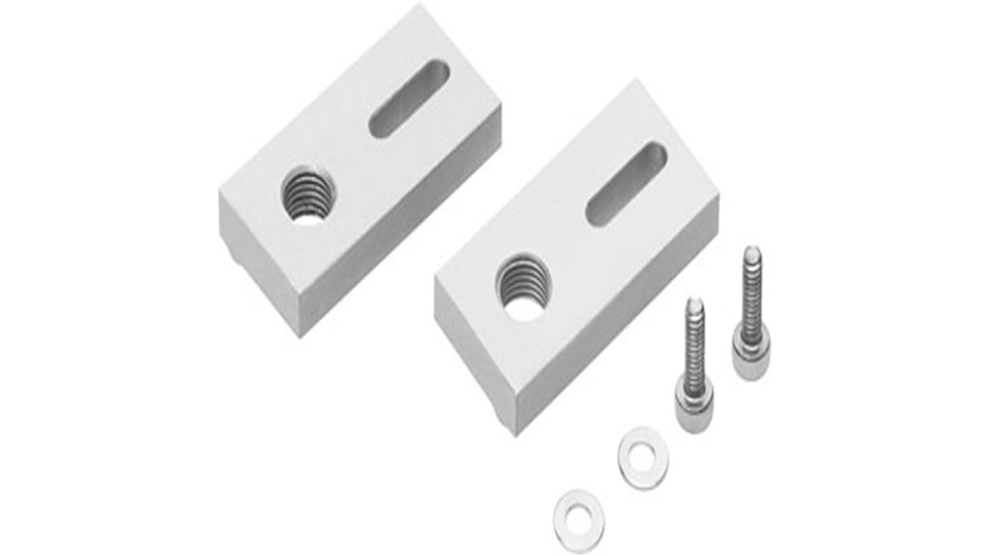 Staffa di montaggio Festo SL-DSM-S-M5-B per sensore, resistente alla corrosione, conforme a RoHS, per applicazioni di montaggio.