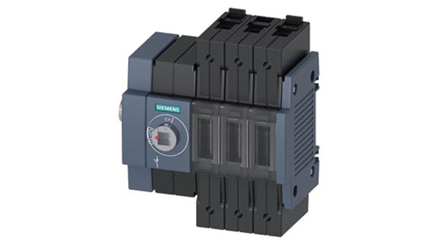 Sezionatore Siemens 3KD1634-2ME10-0, 3 poli, 16A, montaggio su guida DIN, grado di protezione IP20.