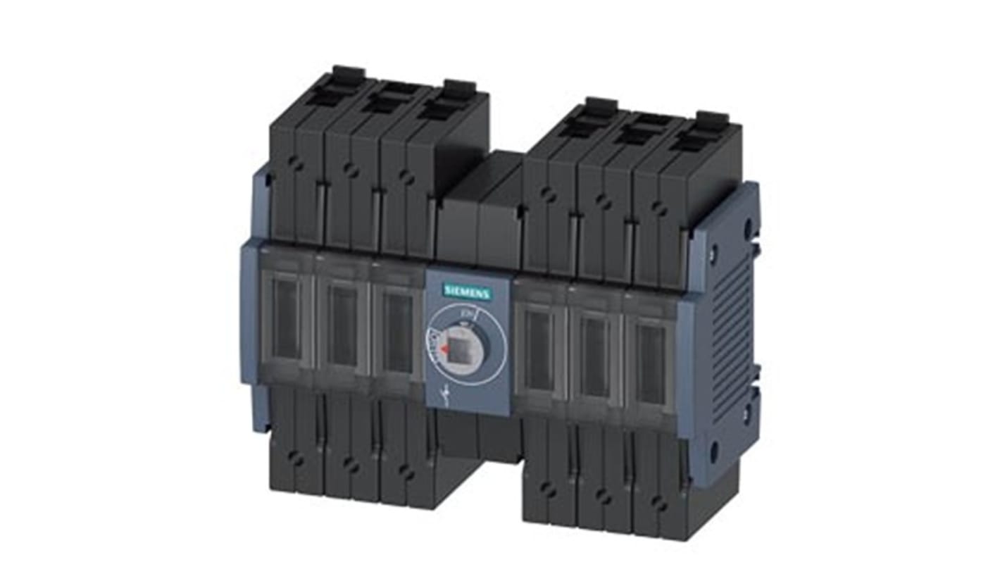 Sezionatore Siemens 3KD2660-2ME20-0, 6 poli, corrente 63A, montaggio su guida DIN, grado di protezione IP20.