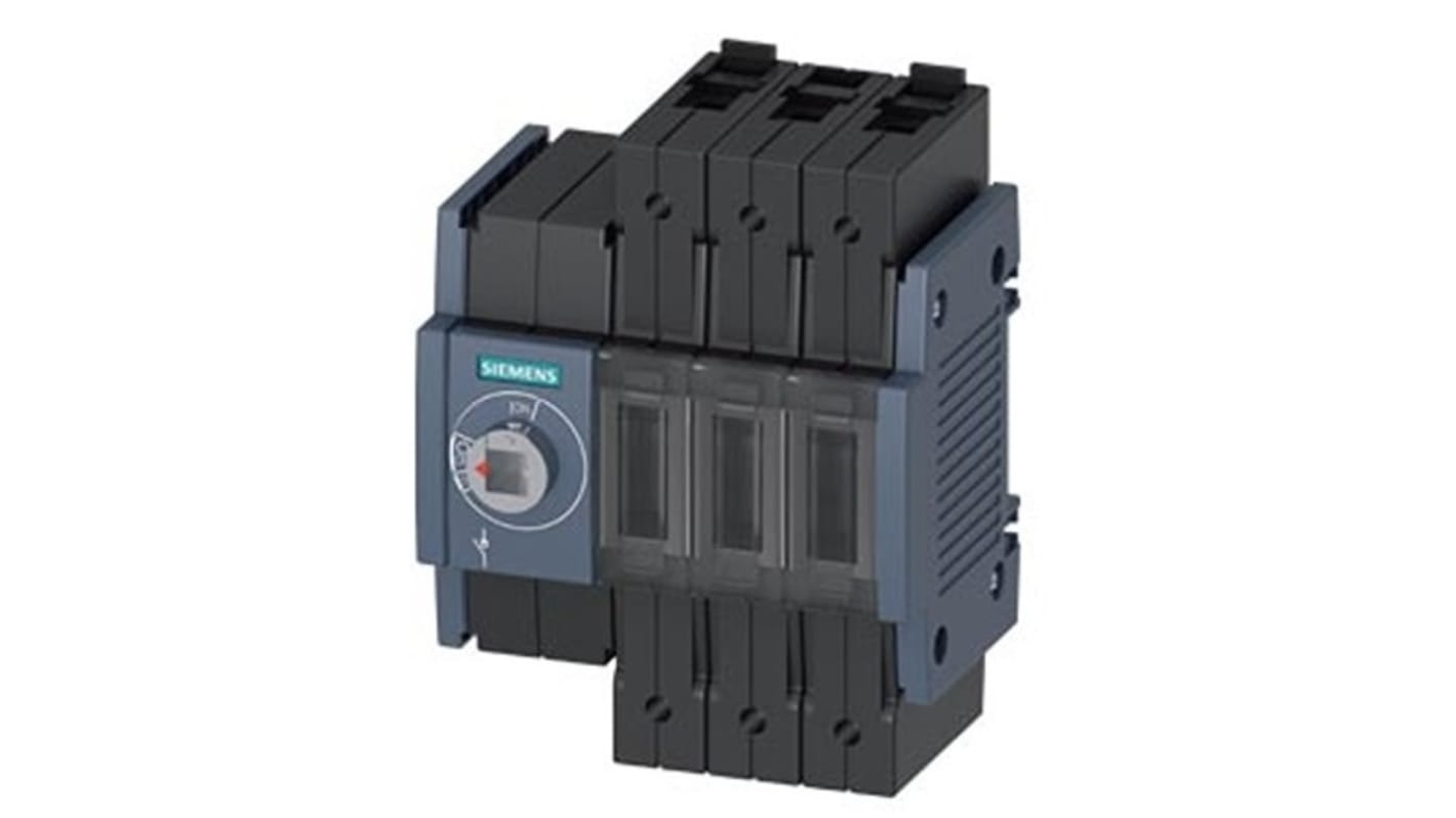 Sezionatore interruttore Siemens 3KD2830-2ME10-0, 3 poli, 80A, montaggio su guida DIN, grado di protezione IP20.