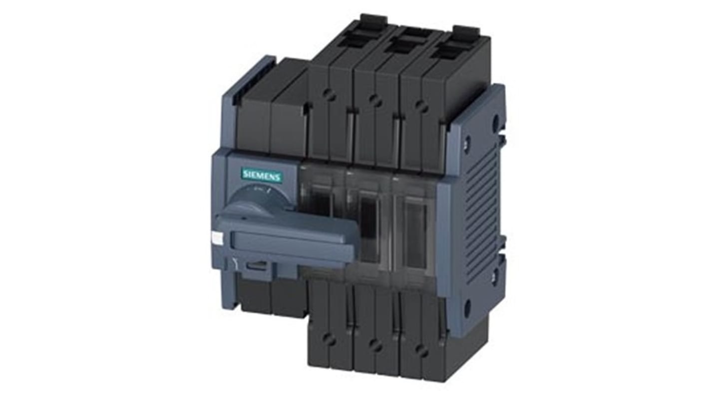 Sezionatore interruttore Siemens 3KD2832-2ME10-0, 3 poli, montaggio su guida DIN, corrente massima 80A, grado di protezione IP20.