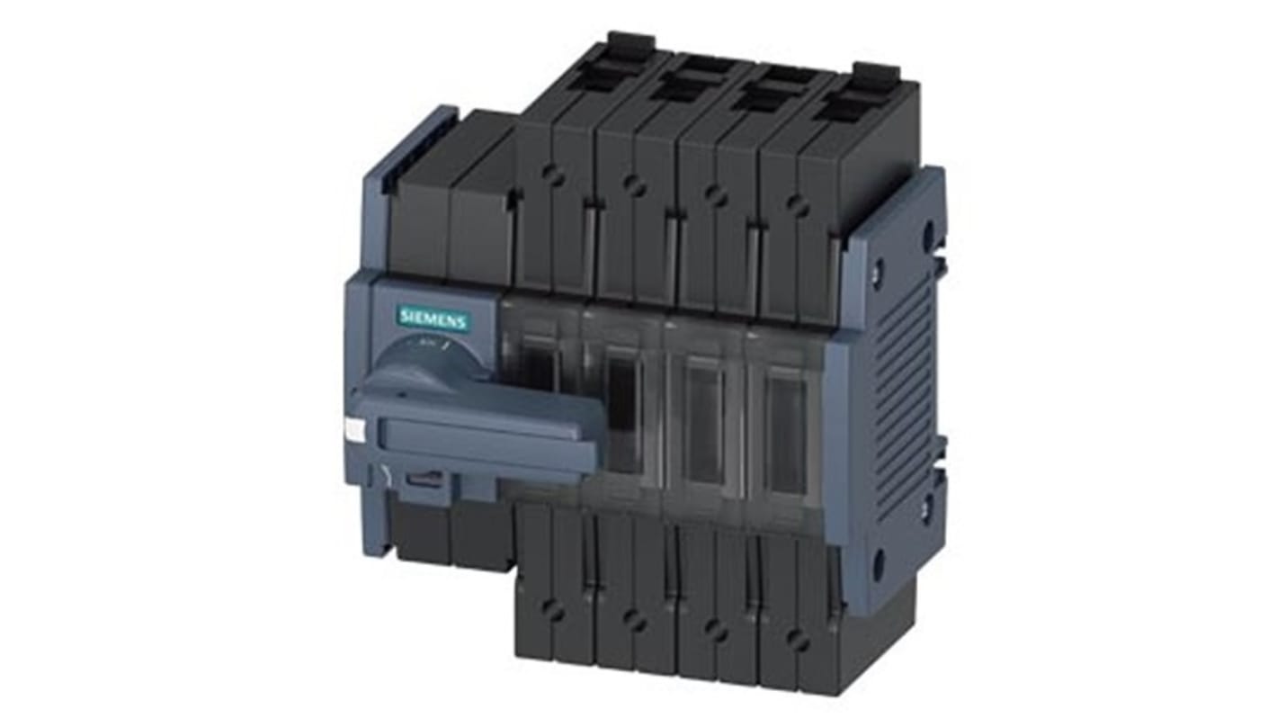 Sezionatore interruttore Siemens 3KD2842-2ME10-0, 4 poli, montaggio su guida DIN, corrente massima 80A, grado di protezione IP20.