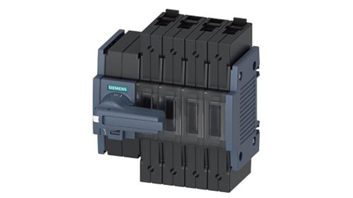 Sezionatore interruttore Siemens 3KD3042-2ME10-0, 4 poli, 100A, montaggio su guida DIN, grado di protezione IP20.