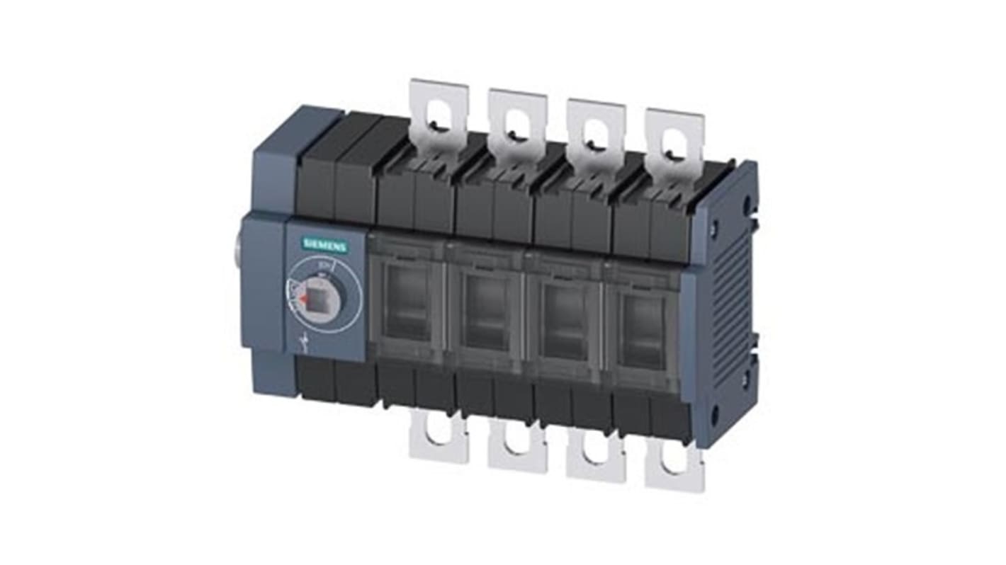 Sezionatore Siemens 4 poli, corrente 100A, montaggio su guida DIN, protezione IP20, potenza 55kW, codice 3KD3044-0NE10-0.