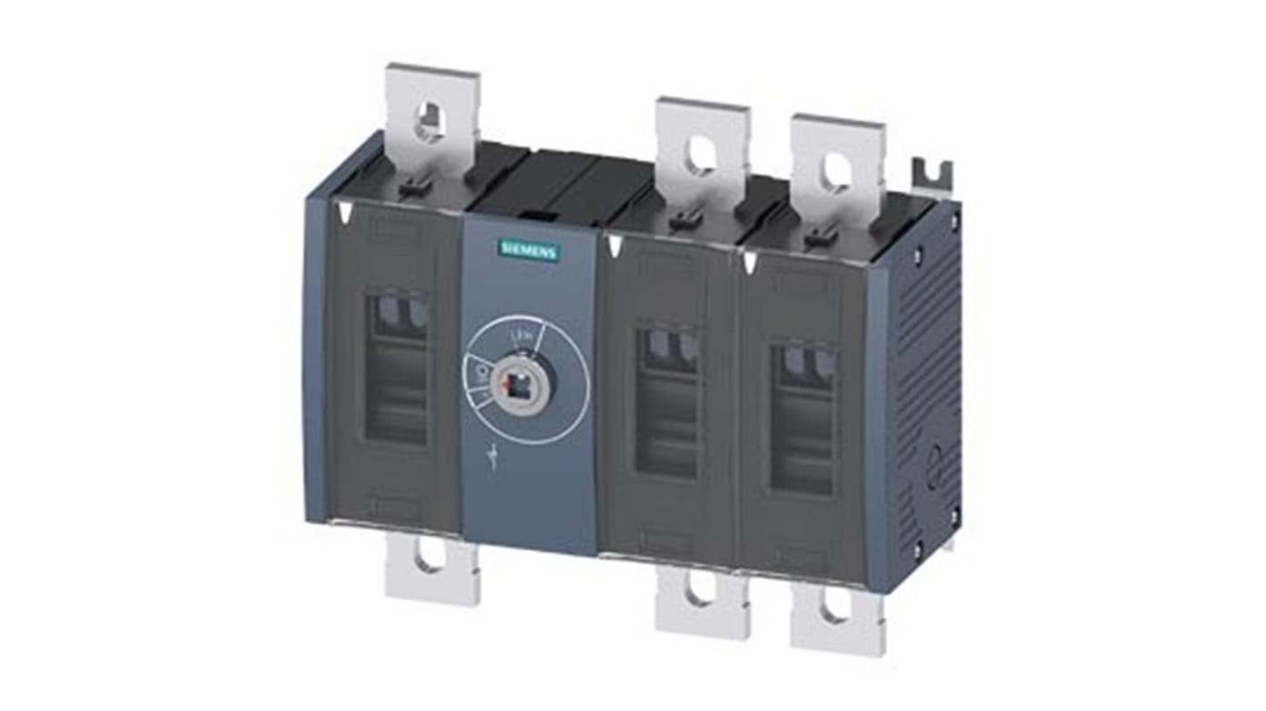 Sezionatore interruttore fisso Siemens 3KD5030-0QE20-0, 3 poli, corrente 1000A, protezione IP20, potenza 710kW.