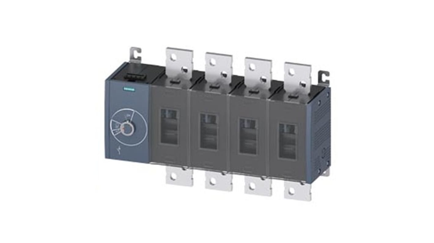 Sezionatore interruttore fisso Siemens 4 poli, corrente 2000A, protezione IP20, azionamento laterale sinistro. Codice 3KD5644-0RE10-0.