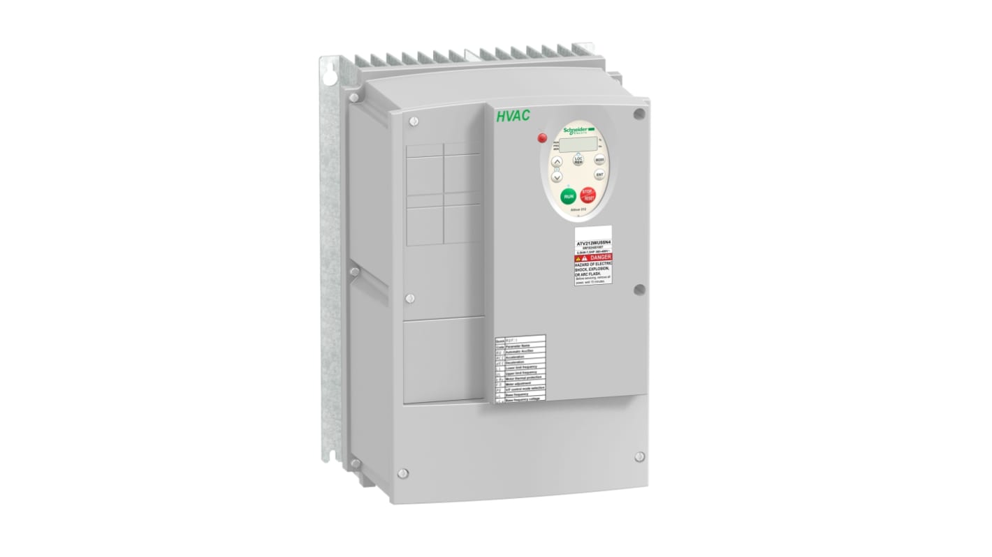 Avviatore a velocità variabile Schneider Electric ATV212WU75N4C, 7,5 kW, 480 V, progettato per motori asincroni.