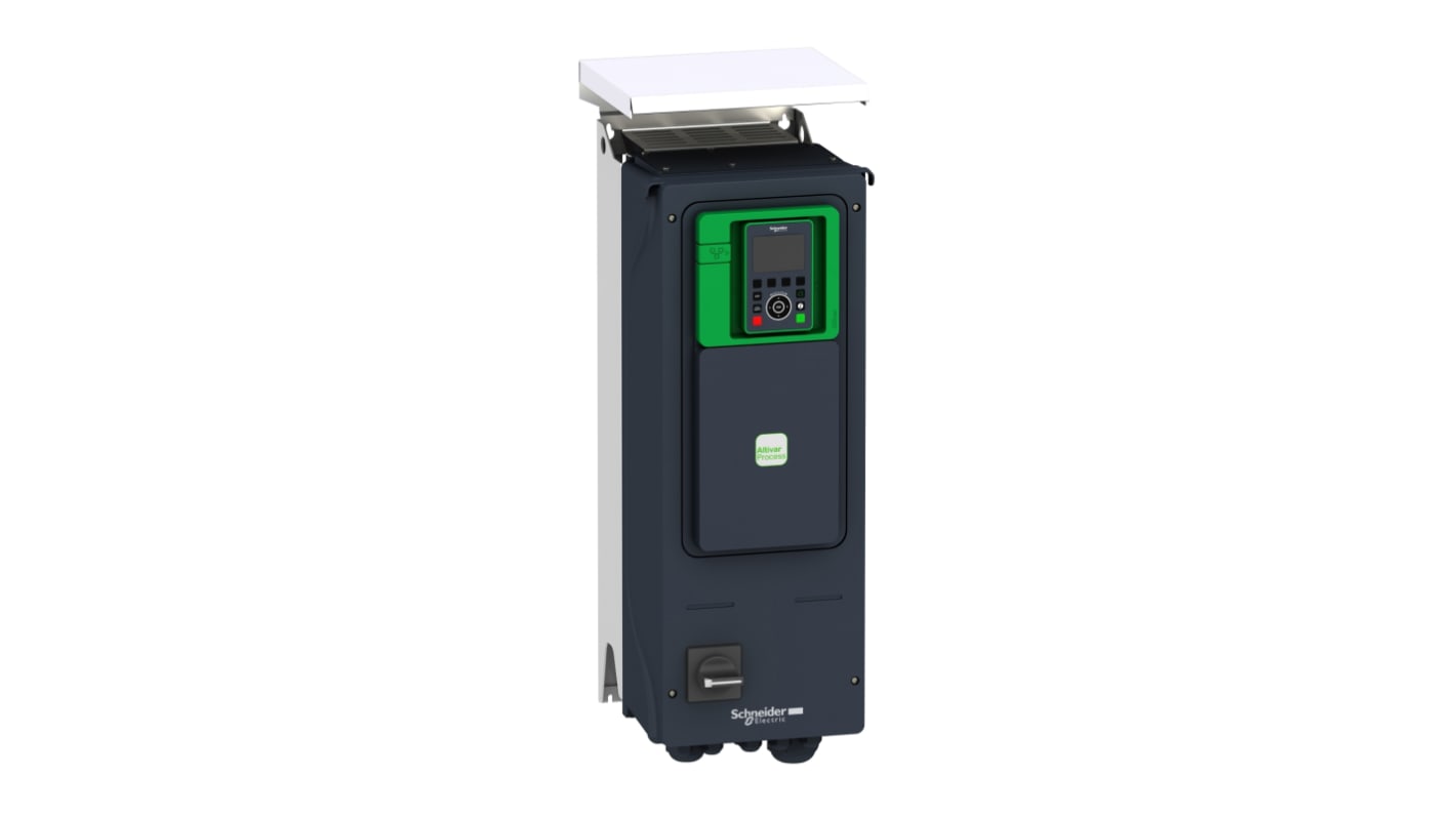 Avviatore a velocità variabile Schneider Electric ATV950D11N4EU, potenza 11 kW, 480 V, 17 A, per motori asincroni e sincroni.