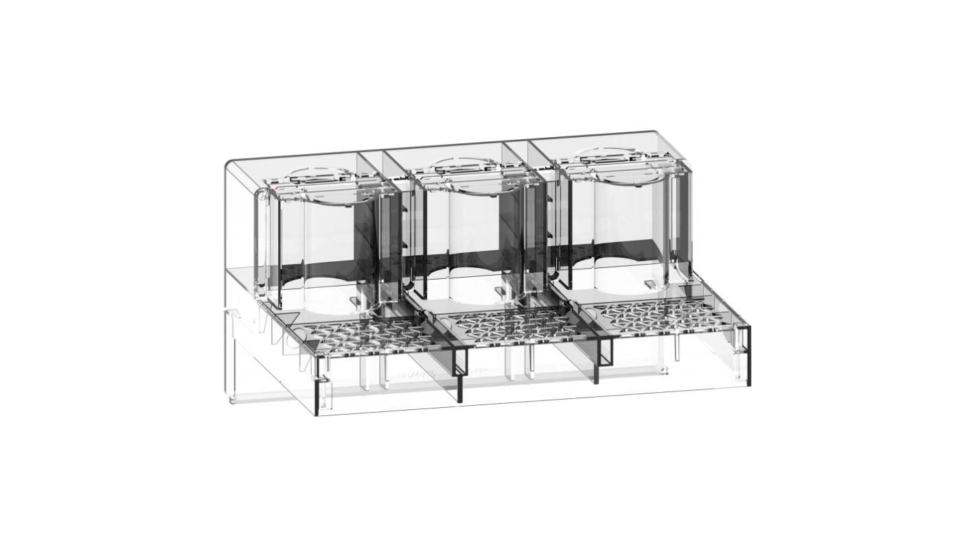 Guaina morsetto Schneider Electric LA9G3703 per circuiti a 3 poli, compatibile con LC1G630...800, grado di protezione IP20.