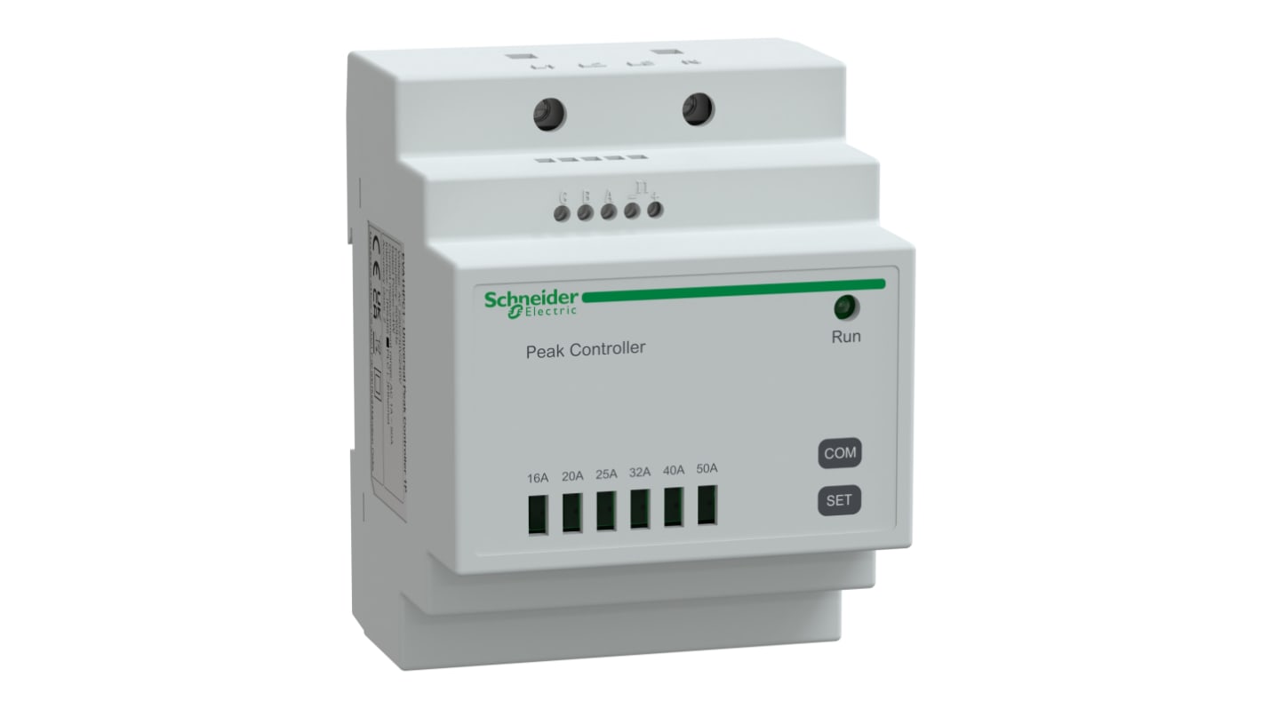 Modulo di protezione Schneider Electric EVA1HPC1 per contattore monofase, montaggio su guida DIN, alimentazione 16 A-50 A.