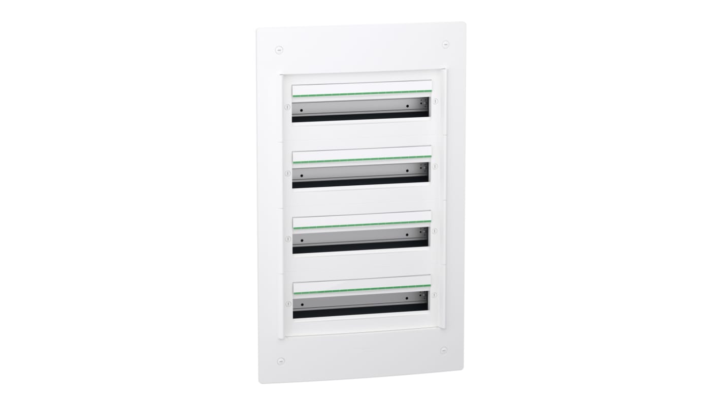 Contenitore 4 fori Schneider Electric LVSXS418, montaggio a filo, plastica bianca RAL 9003, grado di protezione IP40.