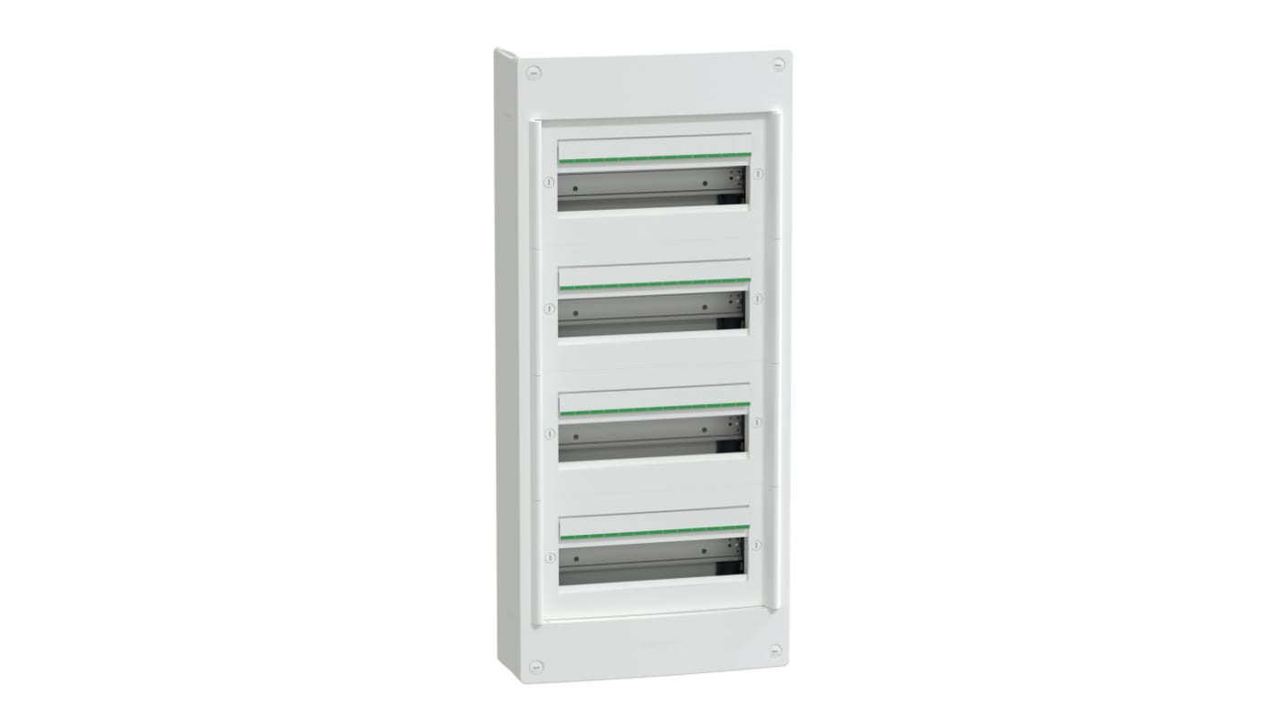 Contenitore modulare a montaggio superficiale Schneider Electric LVSXT413, 4 fori, plastica bianca, sostenibile.