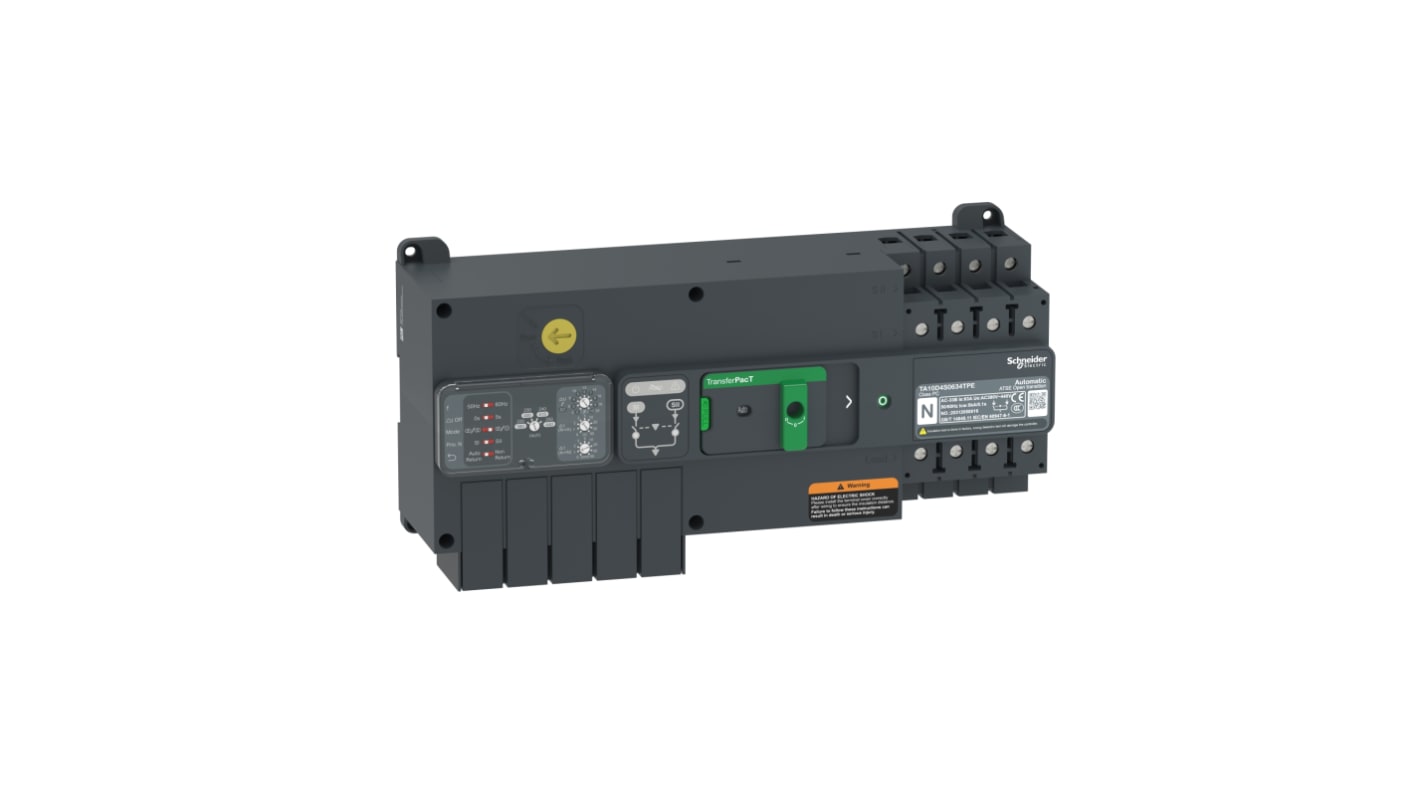 Interruttore di isolamento Schneider Electric 4 poli, 80A, montaggio su guida DIN, protezione IP20/IP40, conforme IEC 60947-6-1.
