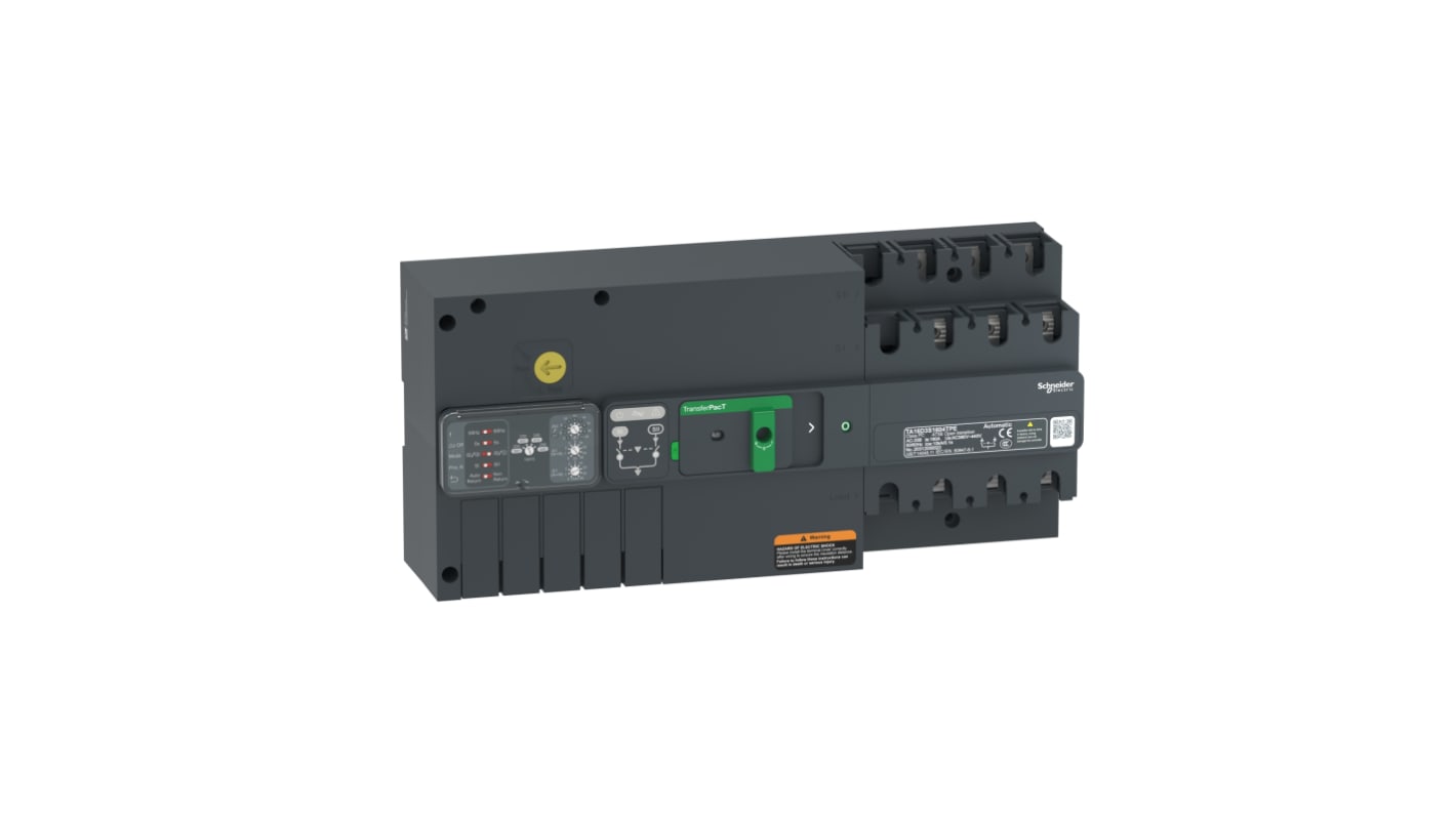 Interruttore di isolamento Schneider Electric TA16D3S1254TPE, 3 poli, 125A, montaggio su guida DIN, protezione IP20/IP40.