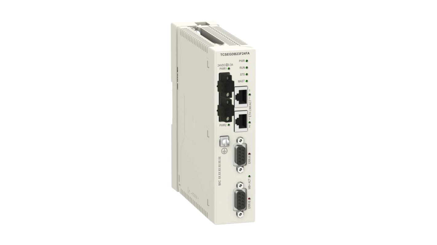 Modulo di comunicazione Schneider Electric TCSEGDB23F24FA per Modicon X80, interfaccia Ethernet Modbus Plus e TCP.