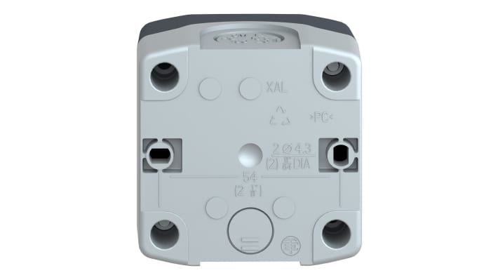 Stazione di controllo Schneider Electric XALD01 vuota Ø 22mm IP66/IP67/IP69K - Policarbonato ecologico e sostenibile.