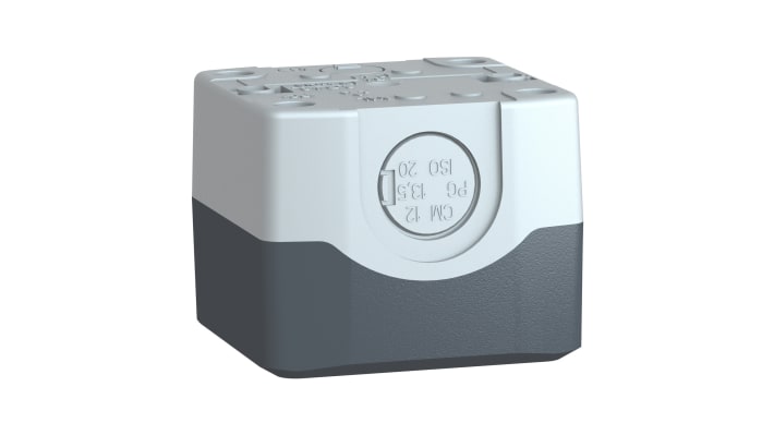 Stazione di controllo Schneider Electric XALD01 vuota Ø 22mm IP66/IP67/IP69K - Policarbonato ecologico e sostenibile.