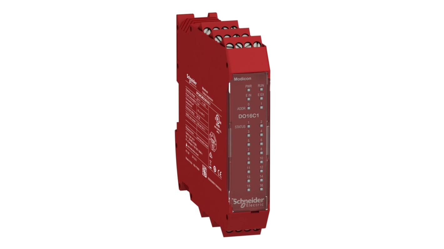 Modulo di espansione Schneider Electric XPSMCMDO0016C1 per automazione della sicurezza, 16 uscite digitali, IP20.