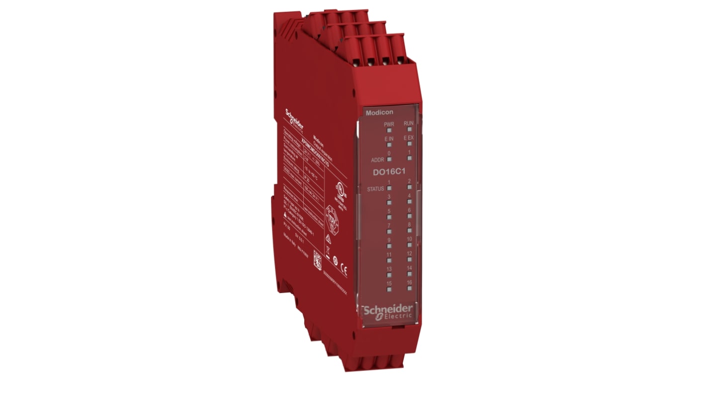 Modulo di espansione Schneider Electric XPSMCMDO0016C1G per automazione della sicurezza, 16 uscite digitali, IP20.