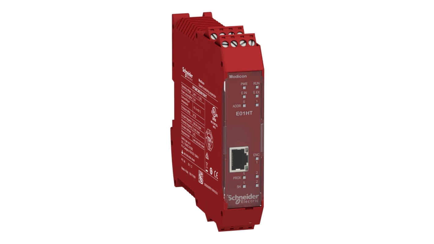 Modulo di espansione PLC Schneider Electric XPSMCMEN0100HT per automazione della sicurezza, 24 V, IP20, cablaggio sicuro.