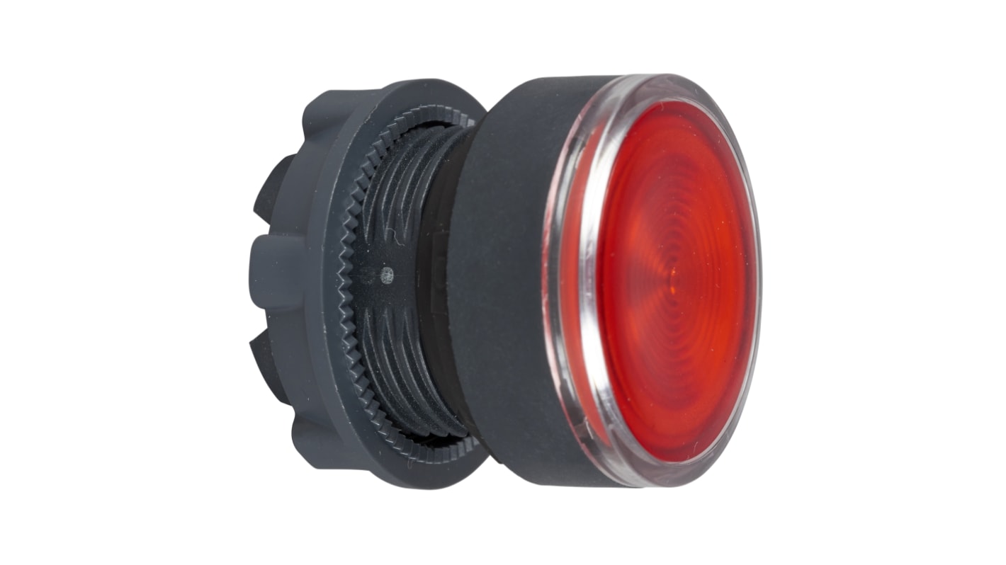 Attuatore pulsante Schneider Electric ZB5AW343S, forma rotonda, testa illuminata rossa, diametro foro 22mm, protezione IP66/IP67/IP69.