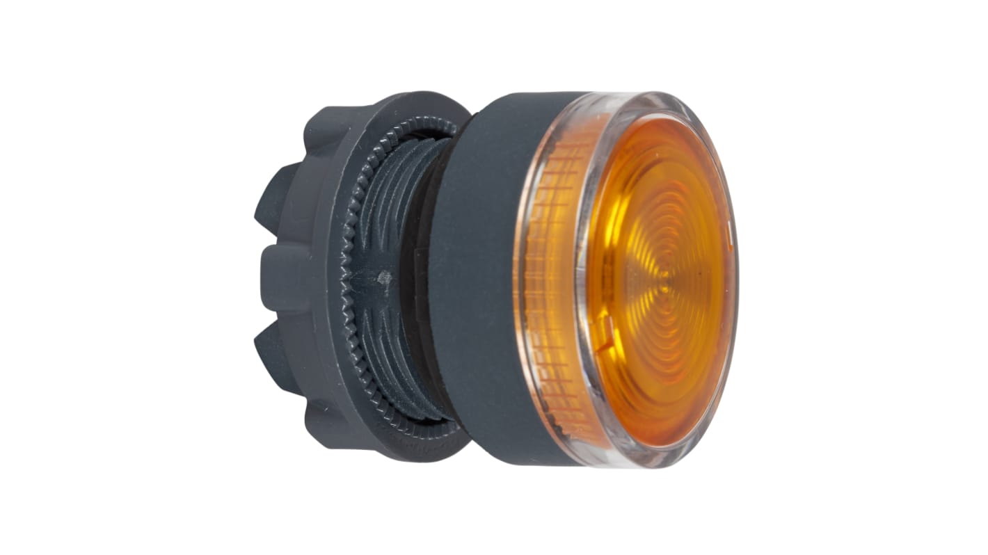 Attuatore pulsante Schneider Electric ZB5AW353S, forma rotonda, testa illuminata arancione, protezione IP66/IP67/IP69K.