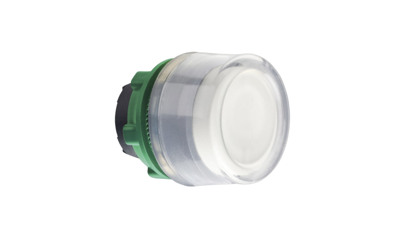 Attuatore pulsante Schneider Electric serie Harmony XB5, ritorno a molla, diametro foro 22 mm, protezione IP66/IP67, colore bianco.