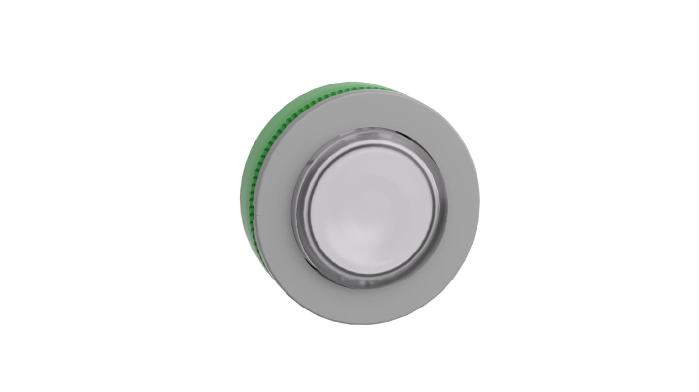 Attuatore pulsante Schneider Electric Harmony XB5, rotondo, bianco, con meccanismo a ritorno a molla, grado di protezione IP66/IP67.